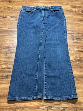 Lauren Ralph Lauren Jeans Co. Wide Leg Flare Size 12P Petite Medium Wash LRL